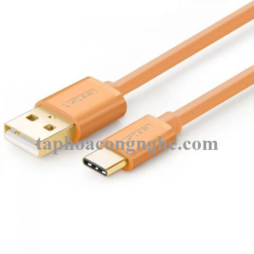 Ugreen 10665 25CM Màu Cam Cáp Usb 2.0 Sang Type C mạ vàng US141 30010665